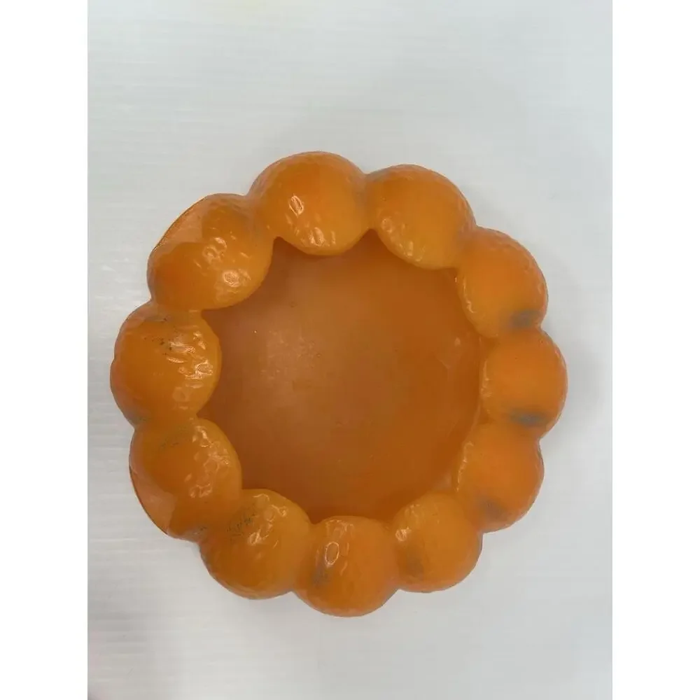 3 VTG Wax Jack o lantern Halloween Pumpkin Luminary‎ Electric Tea Light Holder